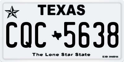 TX license plate CQC5638