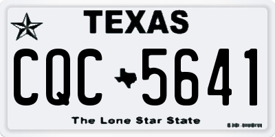 TX license plate CQC5641