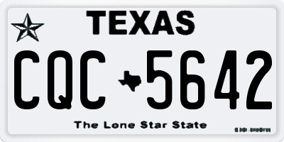 TX license plate CQC5642