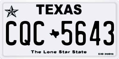 TX license plate CQC5643