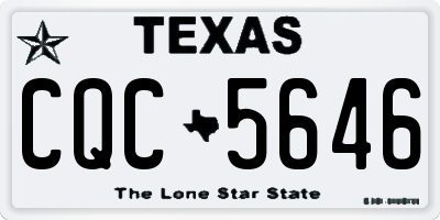 TX license plate CQC5646