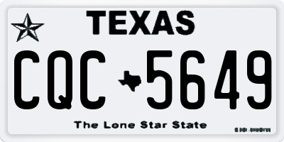 TX license plate CQC5649