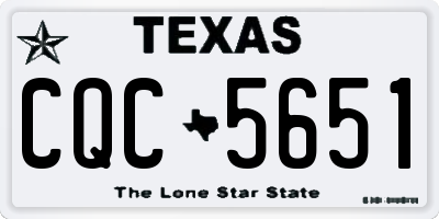 TX license plate CQC5651