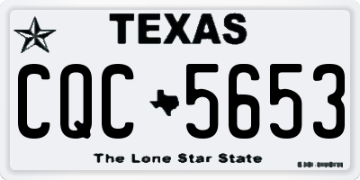 TX license plate CQC5653