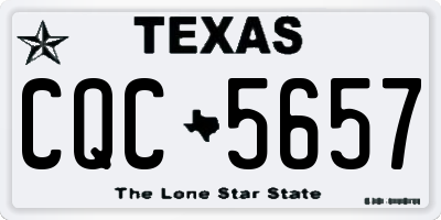 TX license plate CQC5657