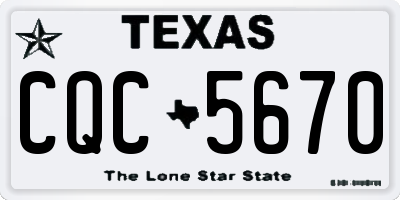 TX license plate CQC5670