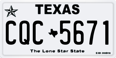 TX license plate CQC5671