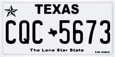 TX license plate CQC5673