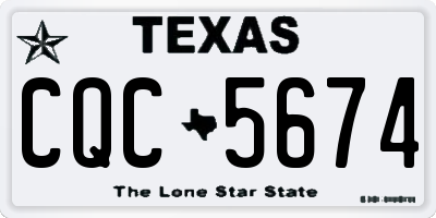 TX license plate CQC5674