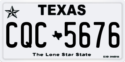 TX license plate CQC5676