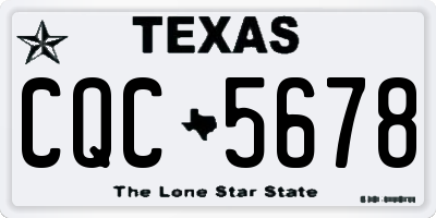 TX license plate CQC5678