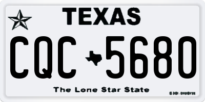 TX license plate CQC5680