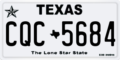 TX license plate CQC5684