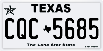 TX license plate CQC5685