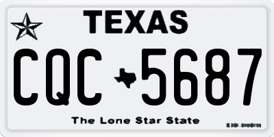 TX license plate CQC5687