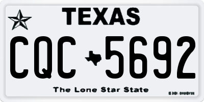 TX license plate CQC5692
