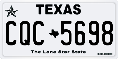 TX license plate CQC5698