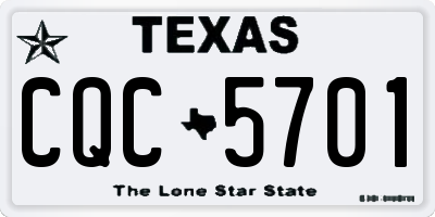 TX license plate CQC5701