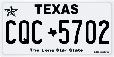 TX license plate CQC5702
