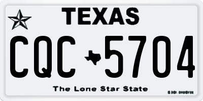 TX license plate CQC5704