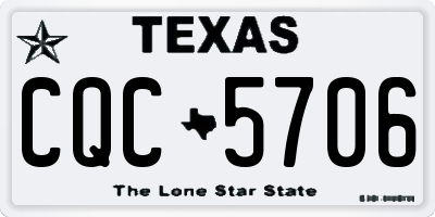 TX license plate CQC5706