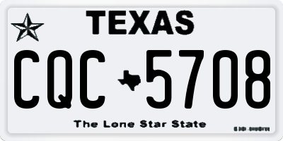 TX license plate CQC5708