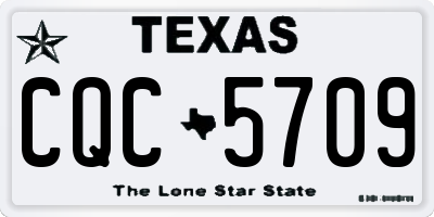 TX license plate CQC5709