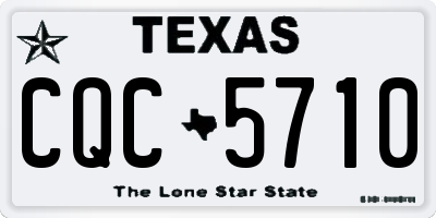 TX license plate CQC5710