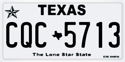 TX license plate CQC5713