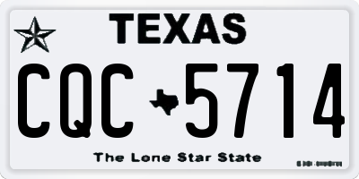 TX license plate CQC5714