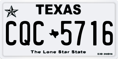 TX license plate CQC5716