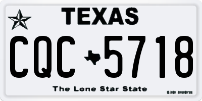TX license plate CQC5718