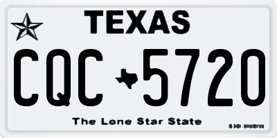 TX license plate CQC5720