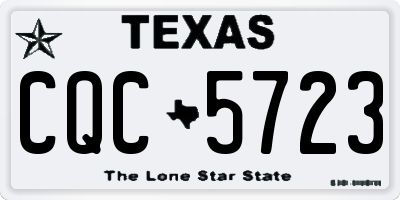 TX license plate CQC5723