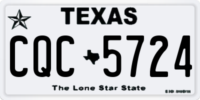 TX license plate CQC5724
