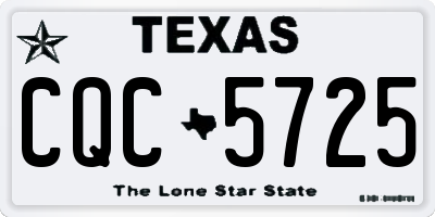 TX license plate CQC5725