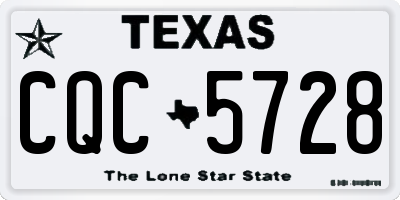 TX license plate CQC5728