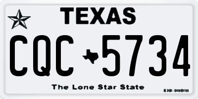 TX license plate CQC5734