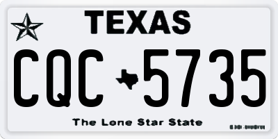 TX license plate CQC5735