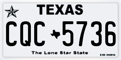 TX license plate CQC5736