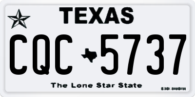 TX license plate CQC5737