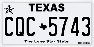 TX license plate CQC5743