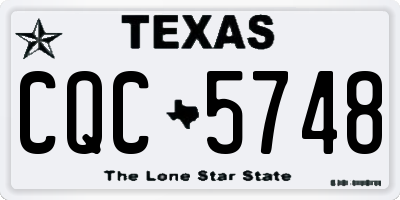 TX license plate CQC5748