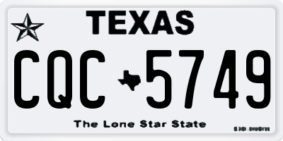 TX license plate CQC5749