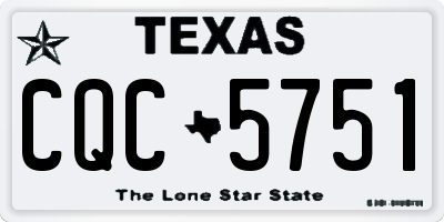 TX license plate CQC5751