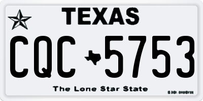 TX license plate CQC5753