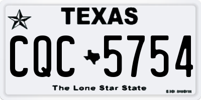 TX license plate CQC5754