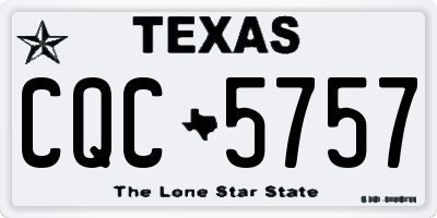 TX license plate CQC5757