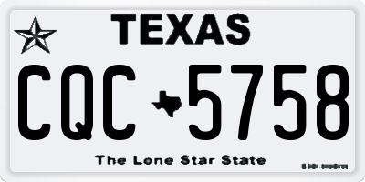 TX license plate CQC5758