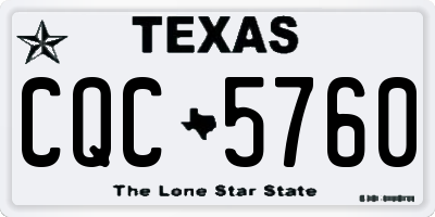 TX license plate CQC5760